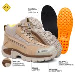 Bota Tênis Intruder Masculina Couro Off 9840 | Biqueira Composite, Palmilha Gel Anatômica, Solado Blaqueado Antiderrapante – 37 ao 44