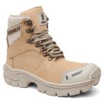 Bota Casual e de Segurança Masculina Johncat 9810 – Couro Legítimo + Solado de Borracha Costurado