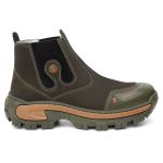 Botina Masculina Couro Nobuck Johncat com Biqueira Composite Reforçada, Solado Micro Expandido Blaqueado, Palmilha Gel Anatômica