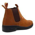 Botina JohnCat Vaquejada Unissex – Couro Ferrugem, Solado de Borracha e Costura Reforçada