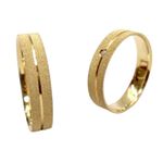 Alianças de Ouro Amarelo 18k Ferrara reta 4.0mm