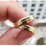 Alianças de Casamento Ouro 18k Quina Quebrada - 5mm 