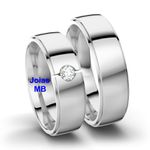 Alianças de Ouro Branco Bélgica 6,5mm 
