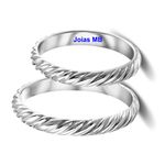 Alianças de Ouro Branco Natal 3mm