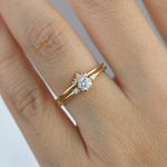 Anel de Noivado Almada 0,25 Pts