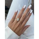 Anel de Noivado Teresina Zircônia Oval