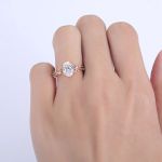 Anel de Noivado Jundiaí Zircônia Oval