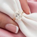 Anel de Noivado Teresina Zircônia Oval