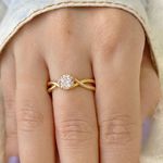 Anel de Noivado Uberaba Zircônia