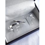 Combo + Trio Alianças Baratas Imperatriz 2,5mm Solitário Preto