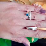 Combo + Trio Alianças Baratas Valparaiso de Goiás 3mm Solitário Azul