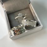 Combo + Trio Alianças de Prata São Gonçalo 7mm Solitário Branca