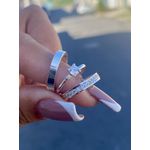 Combo + Trio Alianças Baratas Osasco 3,5mm Solitário Branca