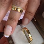 Trio de Alianças Goiânia 3,5mm + Aparador 2mm com Pedras. Em Ouro 18k