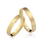 Par Aliança em Ouro Amarelo 18K Reta Tradicional