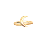 Anel De Ouro com Lua Feminino 