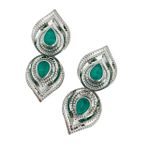 Brinco Boho Zirconia Azul