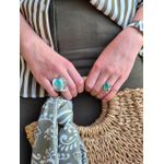 Anel Boho pedra turquesa