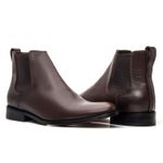 Bota Chelsea com Solado em Couro Nobre - Café