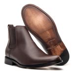 Bota Chelsea com Solado em Couro Nobre - Café