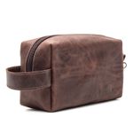 NECESSAIRE CLASSIC EM COURO CAFÉ