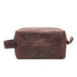 NECESSAIRE CLASSIC EM COURO CAFÉ