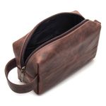 NECESSAIRE CLASSIC EM COURO CAFÉ
