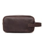 NECESSAIRE CALIFÓRNIA DON MATUTO EM COURO LEGÍTIMO CAFÉ