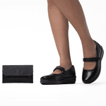 Sapatilha Feminina Couro Preto 1400 Jota Flex