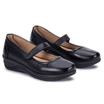 Sapatilha Feminina Couro Preto 1400 Jota Flex