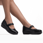Sapatilha Feminina Couro Preto 1400 Jota Flex