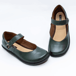 Sapatilha Feminina em Couro Verde 4001 Jota Flex