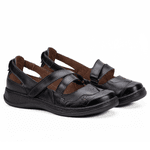 Sapatilha Feminina Couro Preto 4008 Jota Flex