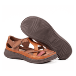 Sapatilha feminina em Couro Laranja Cores 4006 Jota Flex