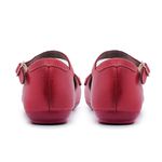 Sapatilha Feminina em Couro Vermelho 3004 Jota Flex