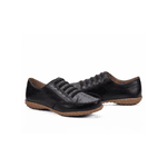 Tênis Casual em Couro Preto 901 Jota Flex