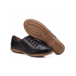 Tênis Casual em Couro Preto 901 Jota Flex