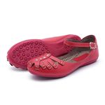 Sapatilha Feminina em Couro Vermelho 3004 Jota Flex