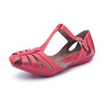 Sapatilha Feminina em Couro Vermelho 3007 Jota Flex