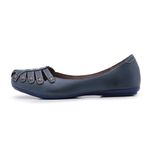 Sapatilha Feminina em Couro Azul 3001 Jota Flex