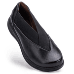 Sapatilha Feminina em Couro Preto 4007 Jota Flex