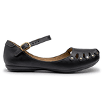 Sapatilha em Couro Preto Jota Flex 3010