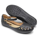 Sapatilha em Couro Preto Jota Flex 3010