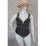 Maiô Plus Size Anita Aro V Preto com elástico Cactus 0158.15