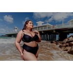 Biquini Meia Taça Caribe Preto detalhe alça com fio Duplo 0138.47