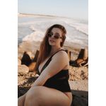 Maiô Plus Size bojo removível Elástico furado Preto 0159.01