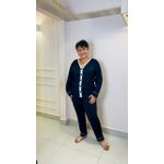Pijama Longo Preto e Branco 0600.01