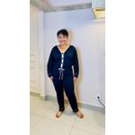 Pijama Longo Preto e Branco 0600.01