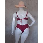 Biquini Meia Taça Caribe Marsala fio duplo regulagem 0138.68
