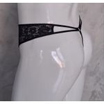 Calcinha Renda Fio Sexy Preta 010.01